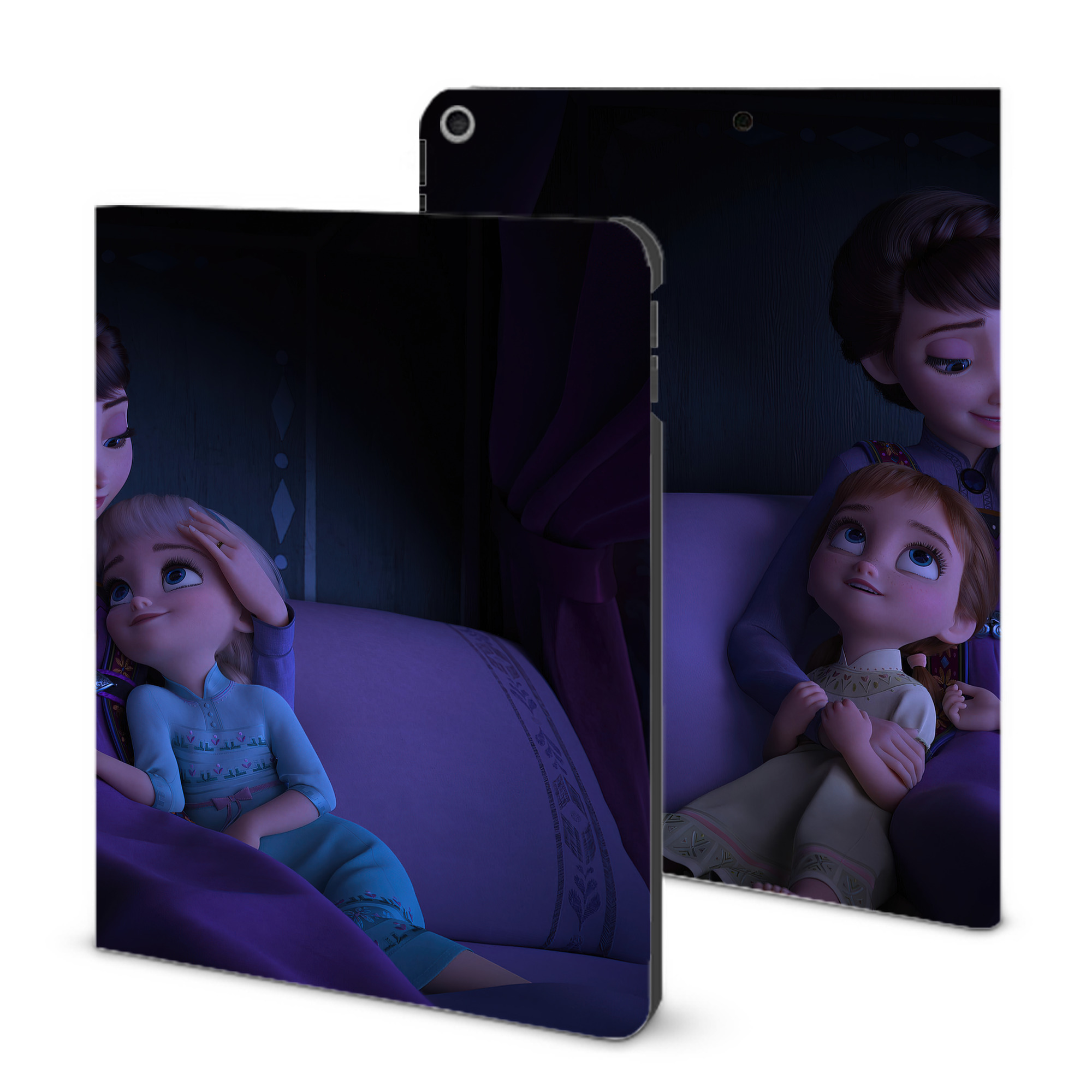 （画像用） アナと雪の女王 アンナ エルサ Frozen Anna Elsa IPad ケース ブック型 PUレザー TPU 耐衝撃 軽量 薄型 ペン収納なし 全面保護 IPad 各モデル対応